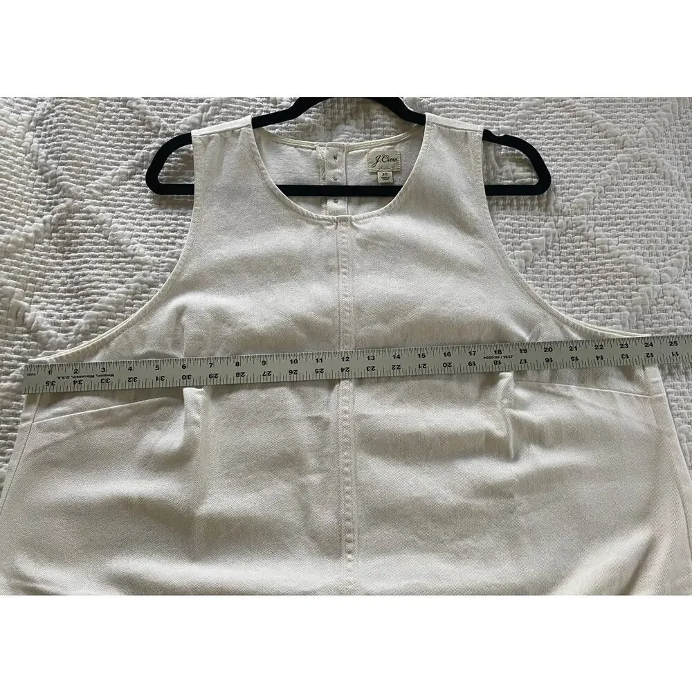 NWT J. CREW DRESS 20 WHITE DENIM COASTAL RESORT VACATION MINIMALIST CASUAL